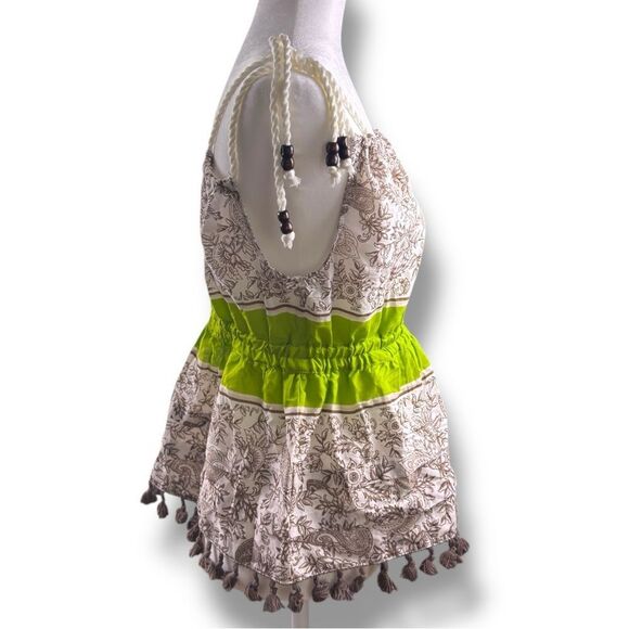 NWOT VENUS Camisole with Lime and Brown Accents Size 10 - Picture 4 of 10